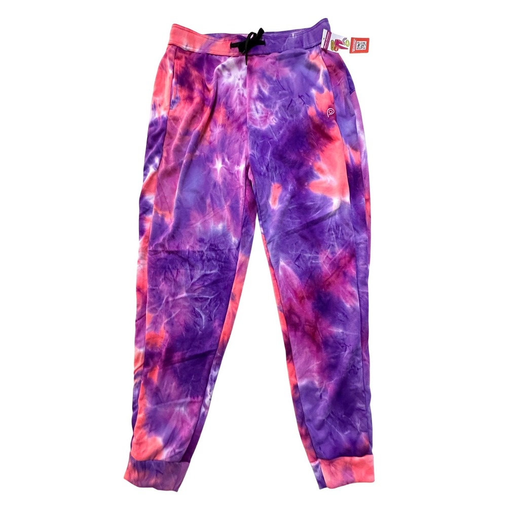 POP Fit Tie Dye Joggers L Purple Pink Psychedelic Y2K Sweatpants Limited Edition